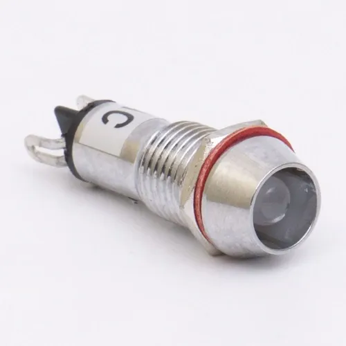 Светодиодный индикатор металлический AD22C-10 220v AС, белый Светодиодный индикатор металлический AD22C-10 220v AС, белый