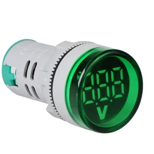 Светодиодный вольтметр AD22-DVM АC 60-500В, зеленый TAKEL Светодиодный вольтметр AD22-DVM АC 60-500В, зеленый TAKEL