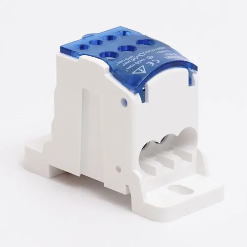 Распределительный блок на DIN-рельсе РБД 80A синий LEE Распределительный блок на DIN-рельсе РБД 80A синий LEE