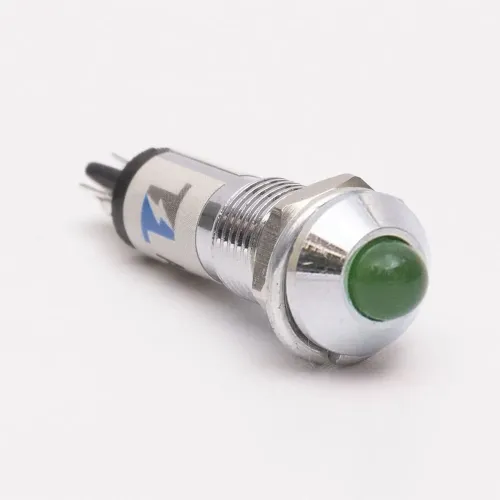 Светодиодный индикатор металлический AD22B-8 220v AС, зеленый Светодиодный индикатор металлический AD22B-8 220v AС, зеленый