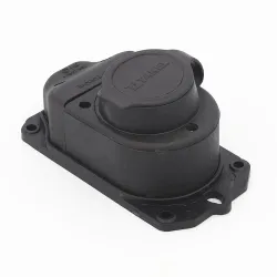 Розетка каучукова RSB чорна 2Р+РЕ IP44 TAKEL Розетка каучукова RSB чорна 2Р+РЕ IP44 TAKEL