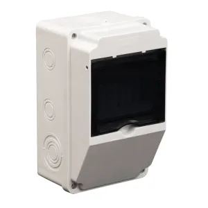 Корпус (щит) на 4 модули и 1 силовой разъем 214x128x120мм IP54 TAKEL