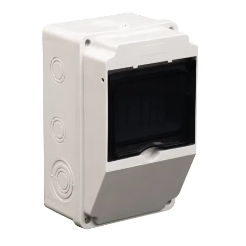 Корпус (щит) на 4 модулі та 1 силовий роз'єм 214x128x120мм IP54 TAKEL Корпус (щит) на 4 модулі та 1 силовий роз'єм 214x128x120мм IP54 TAKEL