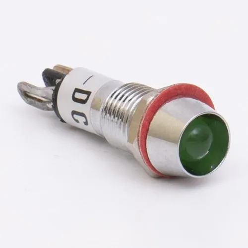 Светодиодный индикатор металлический AD22C-8 220v AС, зеленый Светодиодный индикатор металлический AD22C-8 220v AС, зеленый