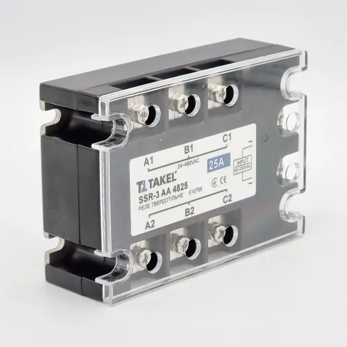 Реле твердотельное SSR-3 АA4825 25А TAKEL Реле твердотельное SSR-3 АA4825 25А TAKEL