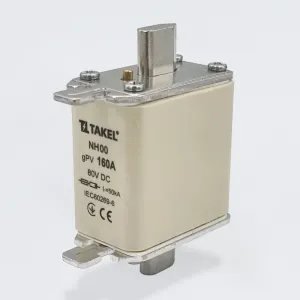 Плавка вставка предохранителя NH00 160А 80V DC TAKEL Плавка вставка предохранителя NH00 160А 80V DC TAKEL