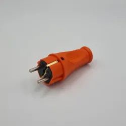 Вилка каучукова пряма RPSO помаранчева 2Р+РЕ IP44 TAKEL Вилка каучукова пряма RPSO помаранчева 2Р+РЕ IP44 TAKEL