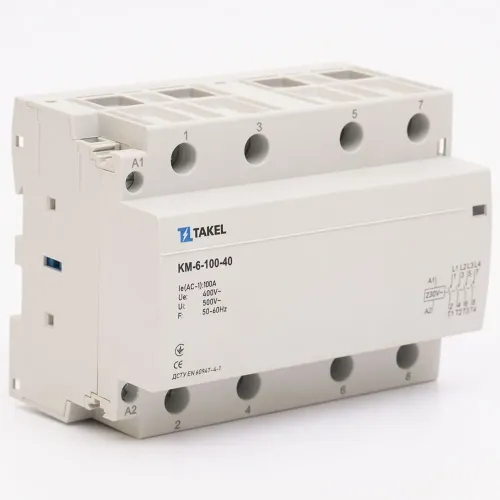 Контактор модульный КМ-6-100-40 100А 4NO TAKEL Контактор модульный КМ-6-100-40 100А 4NO TAKEL