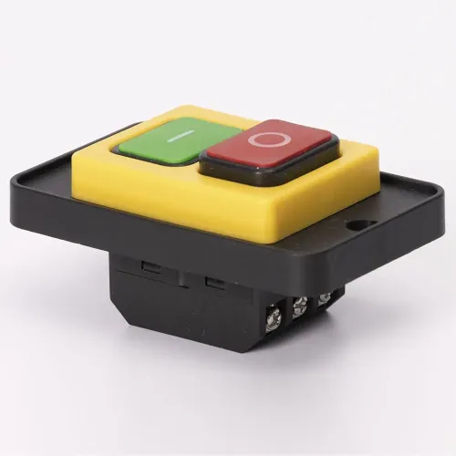 Кнопка Пуск-Стоп SSB-191YC 6pin на панелі, жовта рамка TAKEL Кнопка Пуск-Стоп SSB-191YC 6pin на панелі, жовта рамка TAKEL