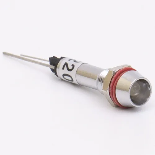 Светодиодный индикатор металлический AD22C-6 220v AС, белый Светодиодный индикатор металлический AD22C-6 220v AС, белый