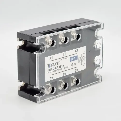 Реле твердотельное SSR-3 АA4810 10А TAKEL Реле твердотельное SSR-3 АA4810 10А TAKEL