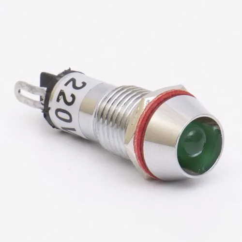 Светодиодный индикатор металлический AD22C-10 24v AС/DС, зеленый Светодиодный индикатор металлический AD22C-10 24v AС/DС, зеленый