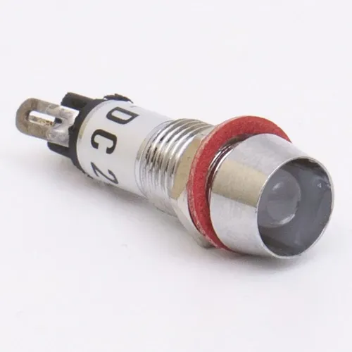 Светодиодный индикатор металлический AD22C-8 220v AС, белый Светодиодный индикатор металлический AD22C-8 220v AС, белый