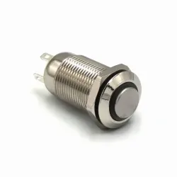 Кнопка металева КНМ-12-HJ-E 220V 1NO висока, зелений TAKEL Кнопка металева КНМ-12-HJ-E 220V 1NO висока, зелений TAKEL
