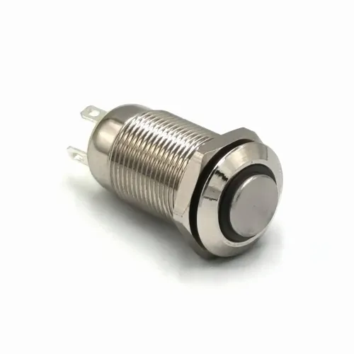 Кнопка металлическая КНМ-12-HJ-E 9-24V 1NO высокая, голубой TAKEL Кнопка металлическая КНМ-12-HJ-E 9-24V 1NO высокая, голубой TAKEL