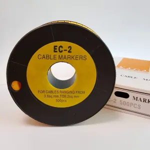 Маркувальна бірка EC-2 (3,6-5,2 мм²) символ "0" маркер кабельний Маркувальна бірка EC-2 (3,6-5,2 мм²) символ "0" маркер кабельний
