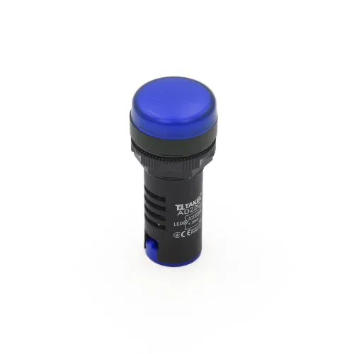 Світлодіодний індикатор AD22D 230v АC/DC ARGENT, блакитний TAKEL Світлодіодний індикатор AD22D 230v АC/DC ARGENT, блакитний TAKEL