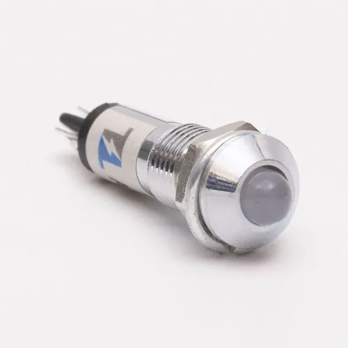 Светодиодный индикатор металлический AD22B-8 220v AС, белый Светодиодный индикатор металлический AD22B-8 220v AС, белый