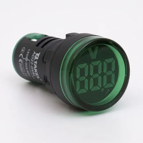 Светодиодный вольтметр AD22-DVM DC 5-60В, зеленый TAKEL Светодиодный вольтметр AD22-DVM DC 5-60В, зеленый TAKEL