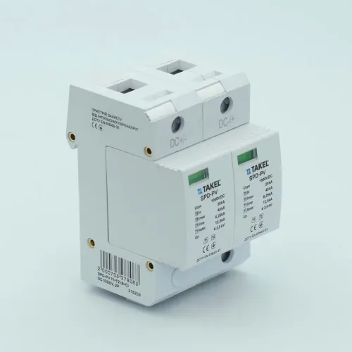 Устройство защиты от импульсных перенапряжений SPD-PV T1+T2 (B+C) DC 1000V, 2Р TAKEL Устройство защиты от импульсных перенапряжений SPD-PV T1+T2 (B+C) DC 1000V, 2Р TAKEL