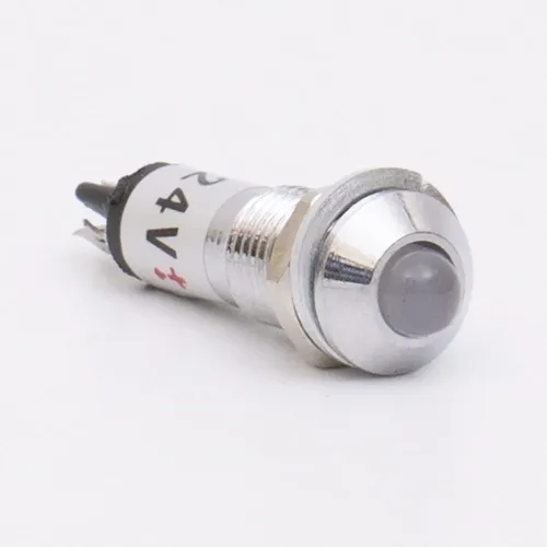Светодиодный индикатор металлический AD22B-8 24v AС/DС, белый Светодиодный индикатор металлический AD22B-8 24v AС/DС, белый