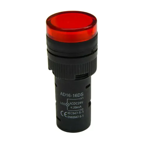 Світлодіодний індикатор AD16-16DS 230v АC/DC, червоний TAKEL Світлодіодний індикатор AD16-16DS 230v АC/DC, червоний TAKEL