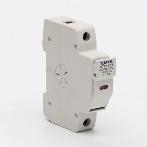 Тримач плавкого запобіжника RTPV-32H 10x38 1Р 32А DC 1000В TAKEL Тримач плавкого запобіжника RTPV-32H 10x38 1Р 32А DC 1000В TAKEL