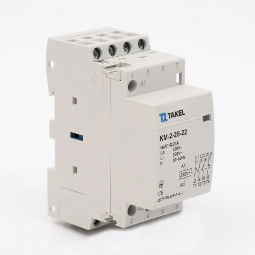 Контактор модульний КМ-2-25-22 25А 2NO+2NС TAKEL Контактор модульний КМ-2-25-22 25А 2NO+2NС TAKEL