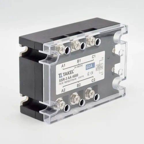 Реле твердотельное SSR-3 АA4860 60А TAKEL Реле твердотельное SSR-3 АA4860 60А TAKEL