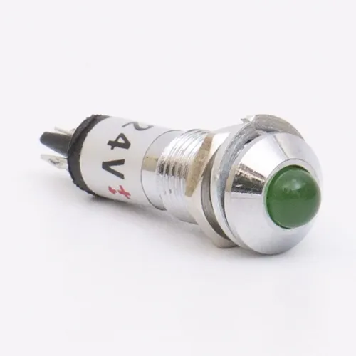 Светодиодный индикатор металлический AD22B-8 24v AС/DС, зеленый Светодиодный индикатор металлический AD22B-8 24v AС/DС, зеленый