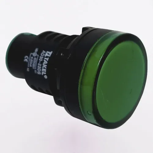 Светодиодный индикатор AD30-30DS 230v АC/DC, зеленый TAKEL Светодиодный индикатор AD30-30DS 230v АC/DC, зеленый TAKEL