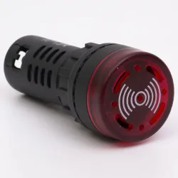 Зумер светосигнальный AD22-22MS АC/DC 24В, красный TAKEL Зумер светосигнальный AD22-22MS АC/DC 24В, красный TAKEL