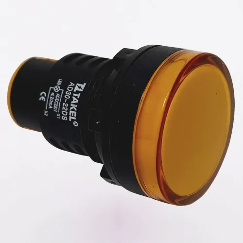 Светодиодный индикатор AD30-30DS 230v АC/DC, желтый TAKEL Светодиодный индикатор AD30-30DS 230v АC/DC, желтый TAKEL