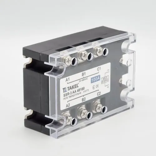Реле твердотельное SSR-3 АA48100 100А TAKEL Реле твердотельное SSR-3 АA48100 100А TAKEL