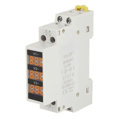Вольтметр модульний трифазний MD35-3V (AC 80-500V) TAKEL Вольтметр модульний трифазний MD35-3V (AC 80-500V) TAKEL