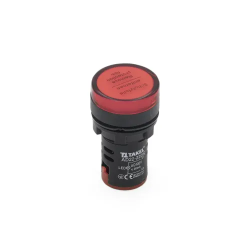 Светодиодный индикатор AD22-22DS 400v АC, красный TAKEL Светодиодный индикатор AD22-22DS 400v АC, красный TAKEL
