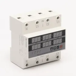 Реле напруги та струму модульне трифазне RD35VA-3 63А TAKEL Реле напруги та струму модульне трифазне RD35VA-3 63А TAKEL