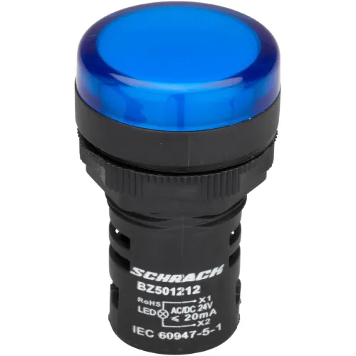 Индикатор LED AMPARO 24В AC/DC синий (моноблок A) Индикатор LED AMPARO 24В AC/DC синий (моноблок A)