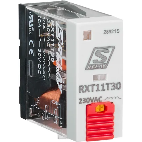 Реле промышленное RXT1 1CO 5PIN 10А 230ВAC с LED Реле промышленное RXT1 1CO 5PIN 10А 230ВAC с LED