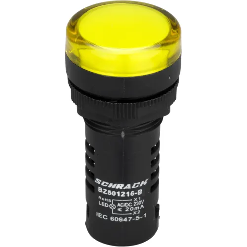 Індикатор LED AMPARO 230В AC жовтий (моноблок B) Індикатор LED AMPARO 230В AC жовтий (моноблок B)