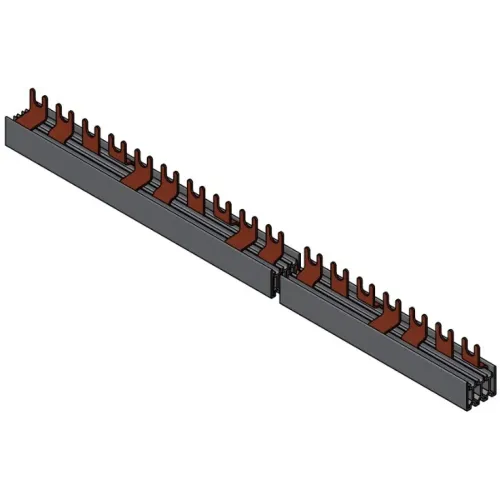 Шина соединительная U-образная (FORK) 4P (N/L1/L2/L3 или L1/L2/L3/N) 10мм² 63А 1м AMPARO Шина соединительная U-образная (FORK) 4P (N/L1/L2/L3 или L1/L2/L3/N) 10мм² 63А 1м AMPARO