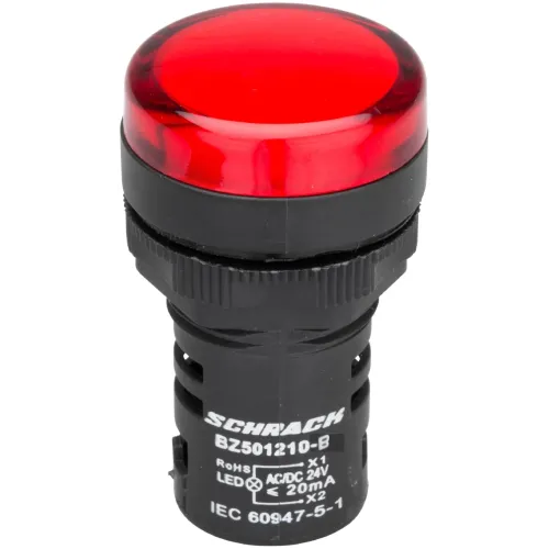 Индикатор LED AMPARO 24В AC/DC красный (моноблок B) Индикатор LED AMPARO 24В AC/DC красный (моноблок B)