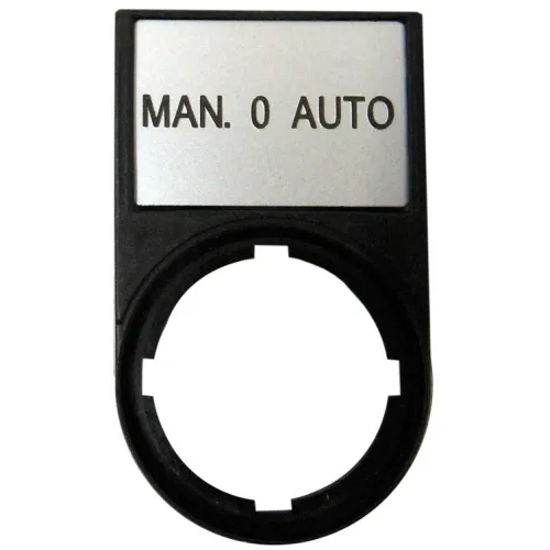Шильдик MM 30×50 мм «MAN 0 AUTO» с держателем Шильдик MM 30×50 мм «MAN 0 AUTO» с держателем