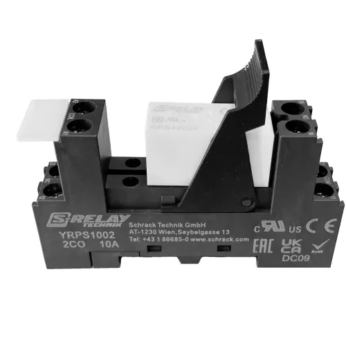Реле для печатных плат RPS 2CO 8PIN 8A 24В AC шаг 5мм + гнездо + держатель Реле для печатных плат RPS 2CO 8PIN 8A 24В AC шаг 5мм + гнездо + держатель