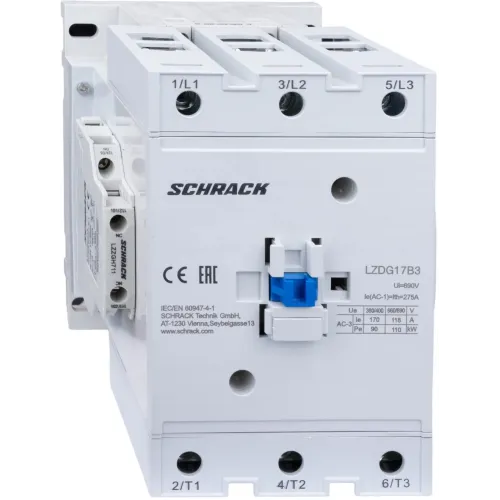 Контактор CUBICO Grand 3Р 90кВт 170A 1НВ+1НЗ 230В AC Контактор CUBICO Grand 3Р 90кВт 170A 1НВ+1НЗ 230В AC