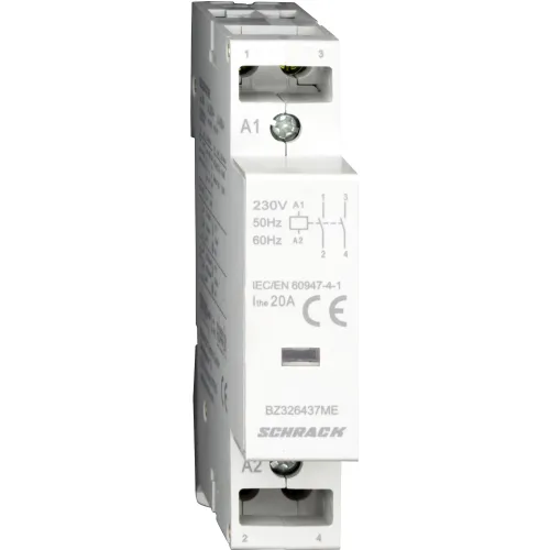 Контактор модульний AMPARO 20А 2НВ 230В AC Контактор модульний AMPARO 20А 2НВ 230В AC
