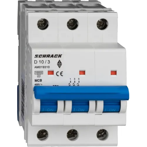 Автоматический выключатель AMPARO 3P 10А 10кА х-ка D Автоматический выключатель AMPARO 3P 10А 10кА х-ка D