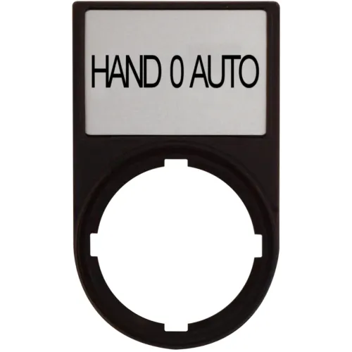 Шильдик MM 30×50 мм «HAND 0 AUTO» с держателем Шильдик MM 30×50 мм «HAND 0 AUTO» с держателем