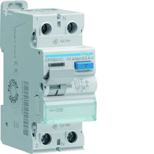 ПЗВ 2P 10kA 63A 300mA A-Hi S ПЗВ 2P 10kA 63A 300mA A-Hi S