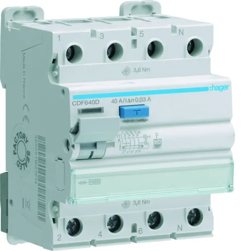 ПЗУ 4P 10kA 40A 30mA F ПЗУ 4P 10kA 40A 30mA F